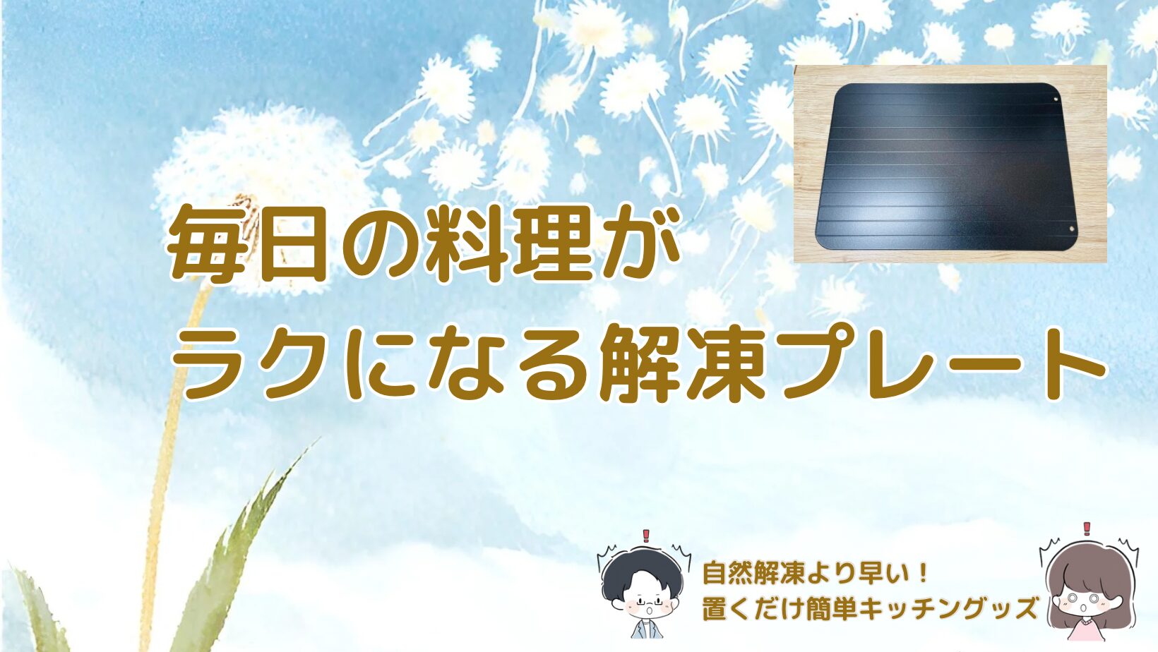 毎日の料理がラクになる解凍プレートを紹介する記事のアイキャッチ画像
