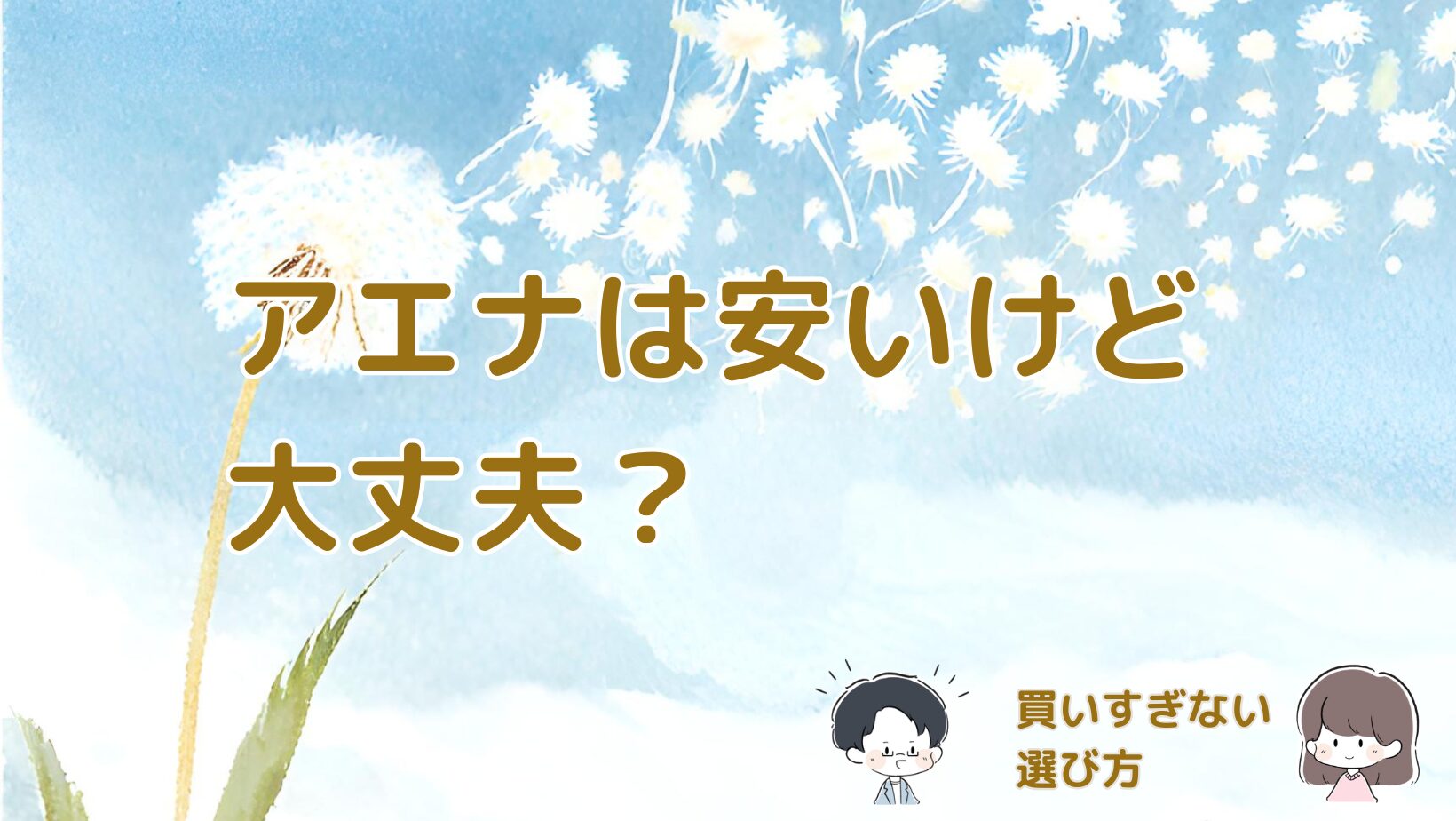 アエナの安さの理由と買いすぎない選び方を実体験でまとめた記事のアイキャッチ画像。
