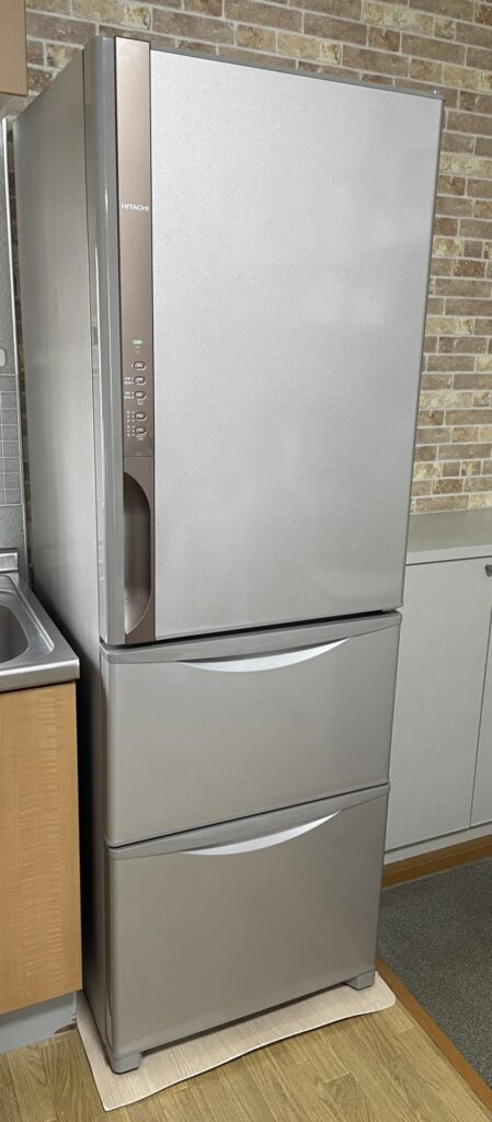 約9年間使用した375L冷蔵庫